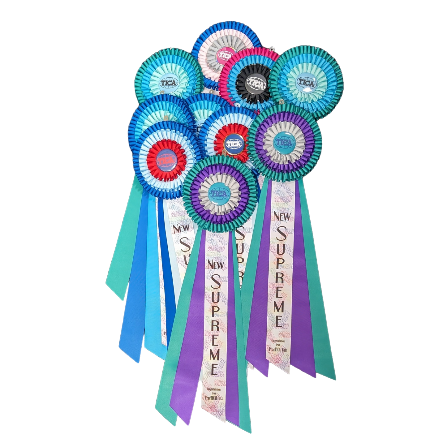 Supreme Rosettes for TICA Supreme Grand Champions